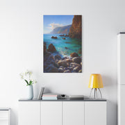 Quiet Turquoise Coastal Cove Wall Art & Canvas Print