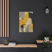 Organic Flow Mustard Curve Abstract Wall Art & Canvas Print