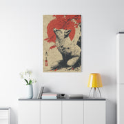 Japanese Ink Fox Minimalism Wall Art & Canvas Print