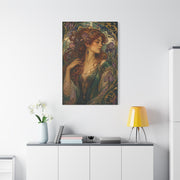 Art Nouveau Woman Ornamental Portrait Wall Art & Canvas Print
