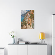 Mediterranean Cliffside Village Wall Art & Canvas Print