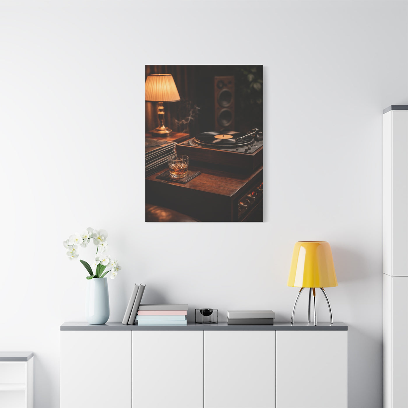 Vinyl Collector Studio Scene Wall Art & Canvas Print