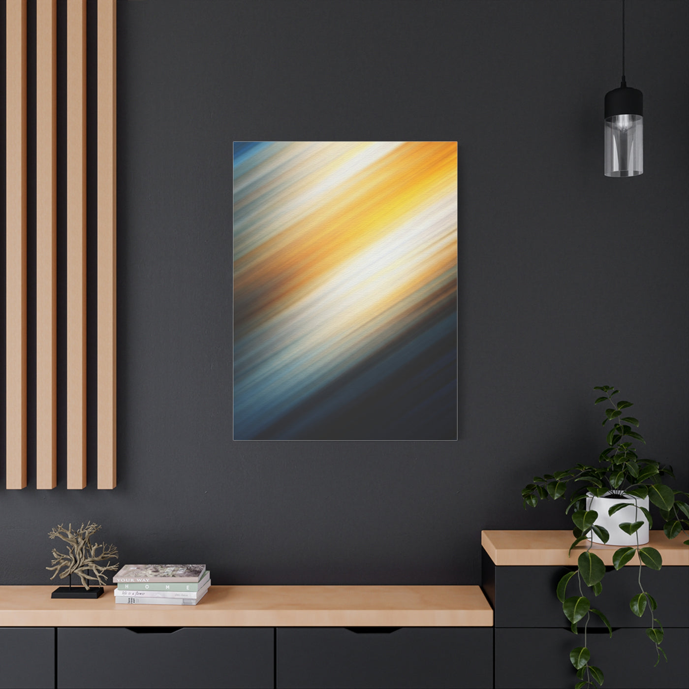 Soft Golden Motion Abstract Wall Art & Canvas Prints
