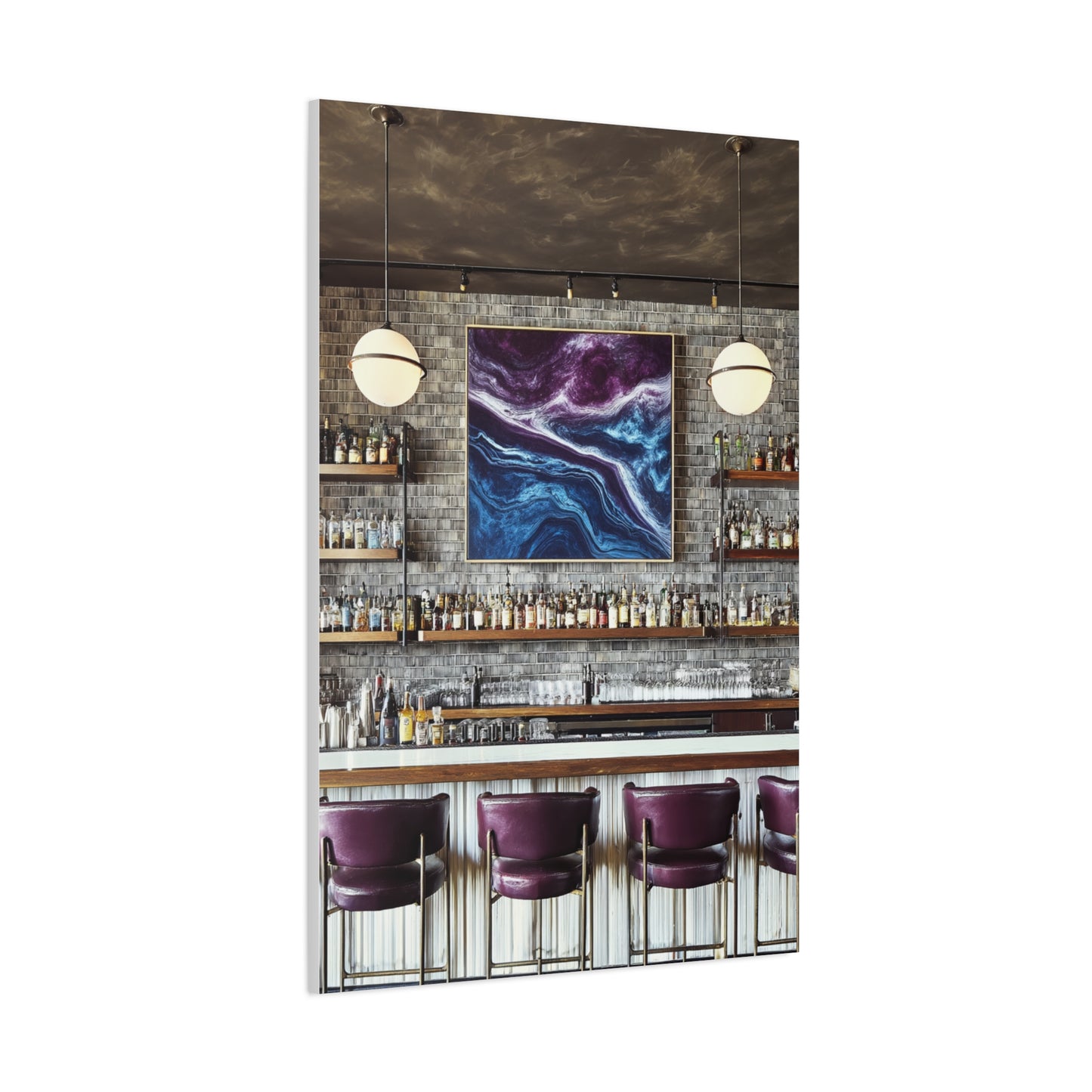 Moody Abstract Luxury Cocktail Bar Wall Art & Canvas Print