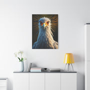 Majestic Secretary Bird Portrait Wall Art & Canvas Prints