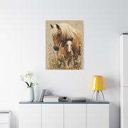 Mare and Foal Tender Bond Wall Art & Canvas Print