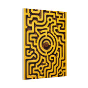 Interactive Yellow Maze Geometric Panel Wall Art & Canvas Print
