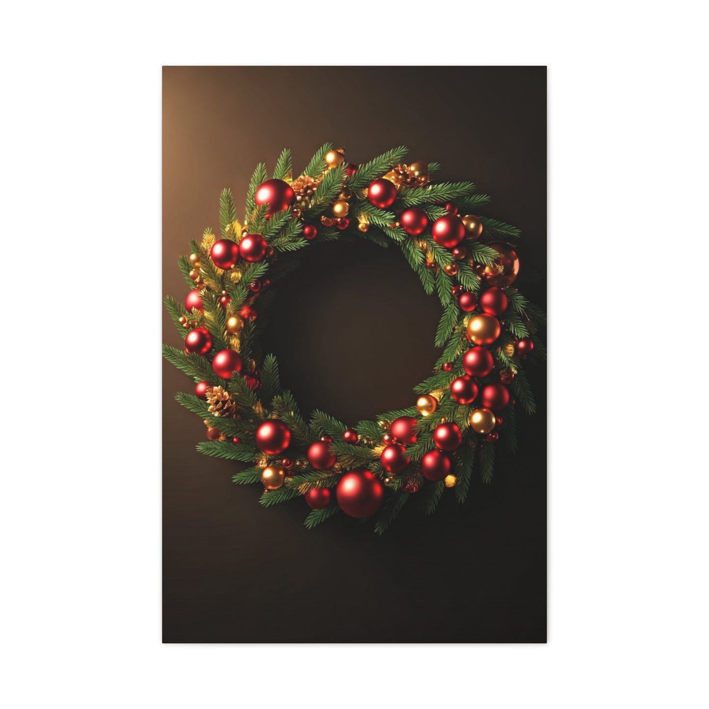 Luxury Christmas Wreath Glow Wall Art & Canvas Print