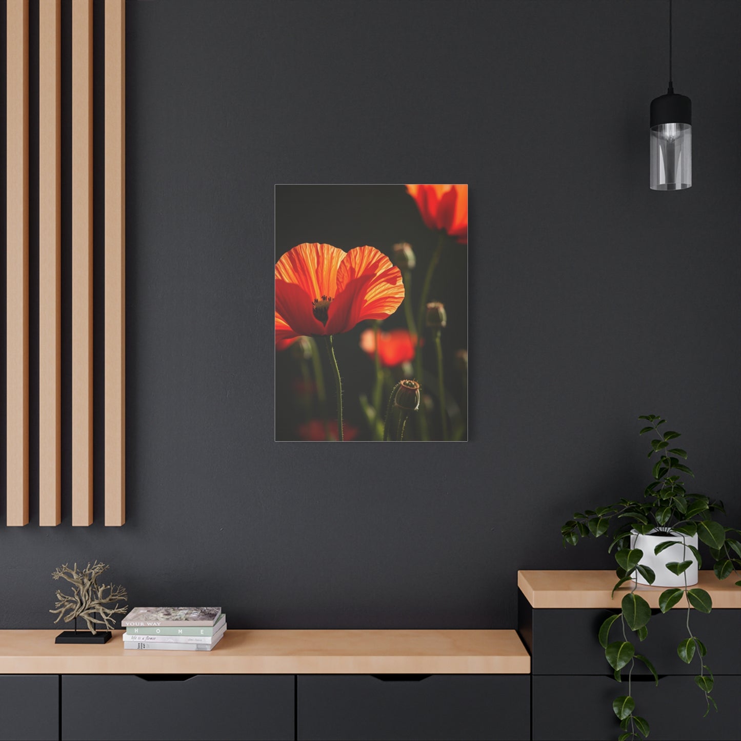 Poppy Flower Art Luxury Canvas Wall Art & Canvas Print