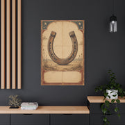 Rustic Horseshoe Frontier Poster Wall Art & Canvas Print