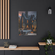 Lavish Black Farmhouse Courtyard Wall Art & Canvas Print