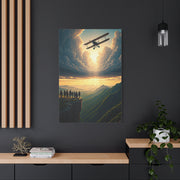 Vintage Airfield Dreams at Sunrise Wall Art & Canvas Prints