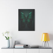 Symmetrical Emerald Butterfly Portrait Wall Art & Canvas Prints