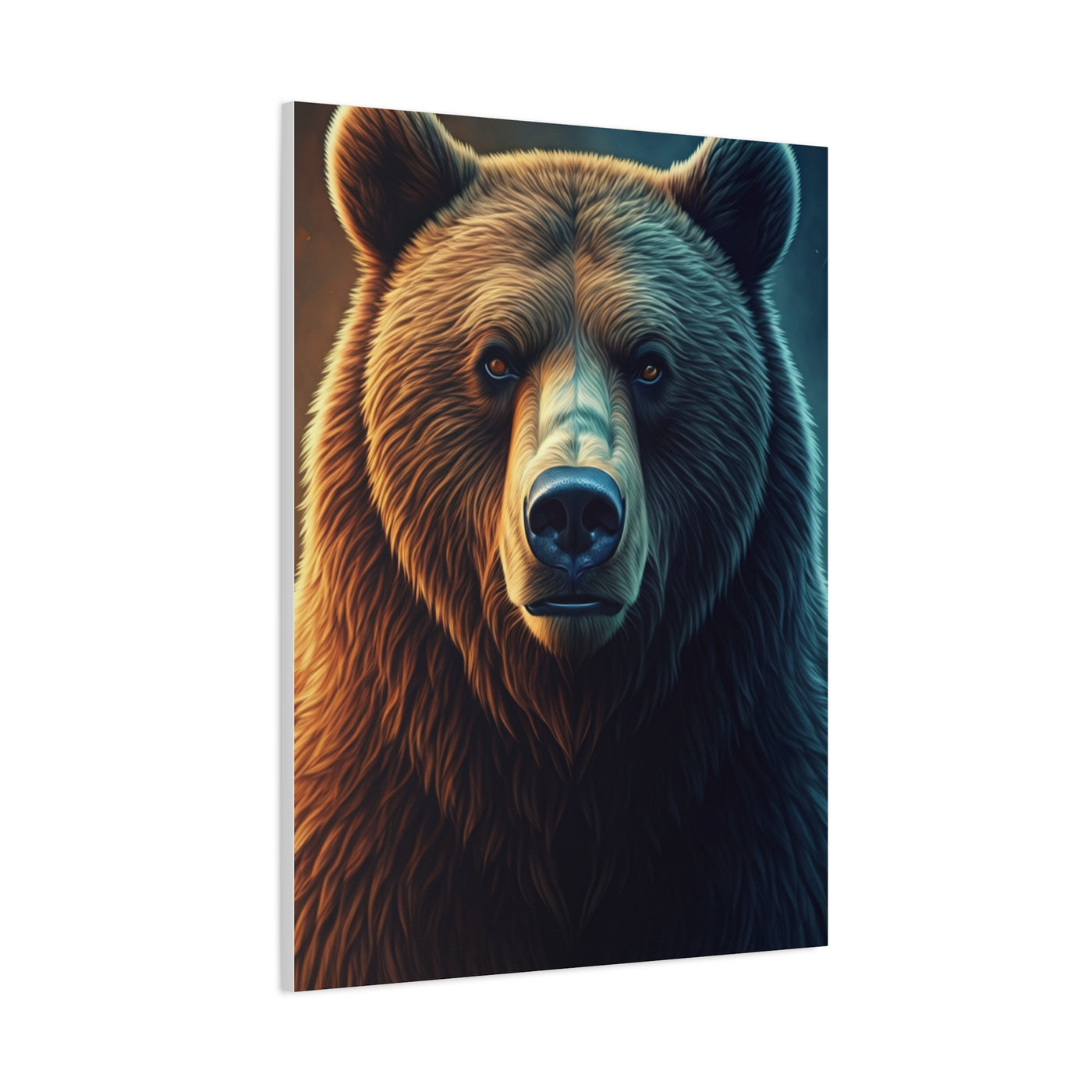 Warm & Cool Contrast Grizzly Portrait Wall Art & Canvas Prints