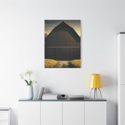 Minimal Rustic Barn Under Evening Sky Wall Art & Canvas Prints