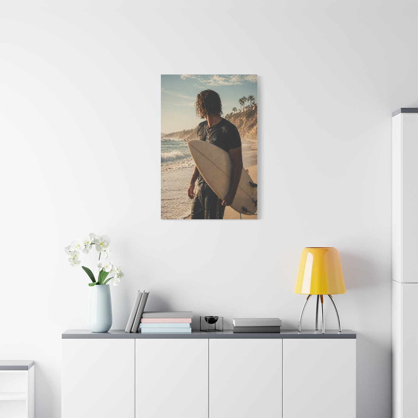 Coastal Surf Reflection Portrait Wall Art & Canvas Print