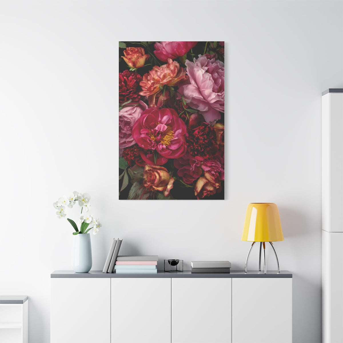 Dramatic Peony Floral Bouquet Wall Art & Canvas Print