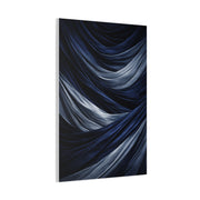 Draped Navy Textile Abstraction Wall Art & Canvas Print
