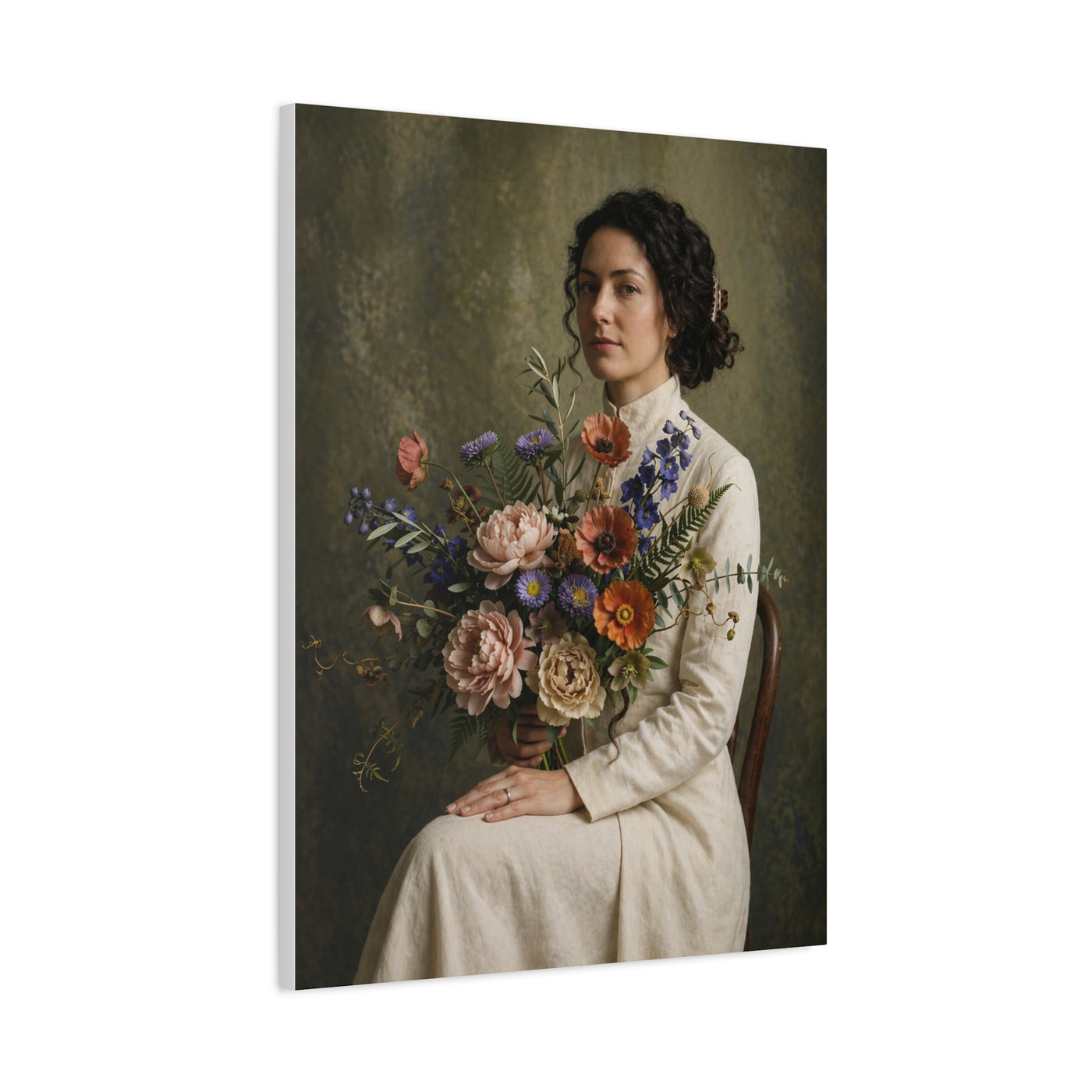 Timeless Floral Portrait Study Wall Art & Canvas Print