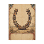Rustic Horseshoe Frontier Poster Wall Art & Canvas Print