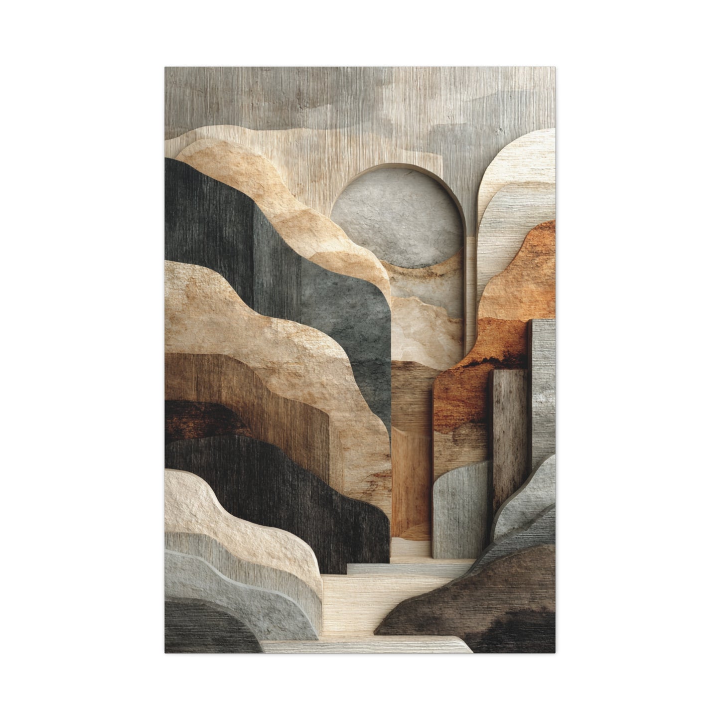 Organic Neutral Abstract Landscape Wall Art & Canvas Print