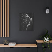 Roaring Lion Monochrome Power Wall Art & Canvas Print