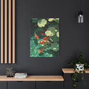 Green Koi Pond Lily Reflection Wall Art & Canvas Print