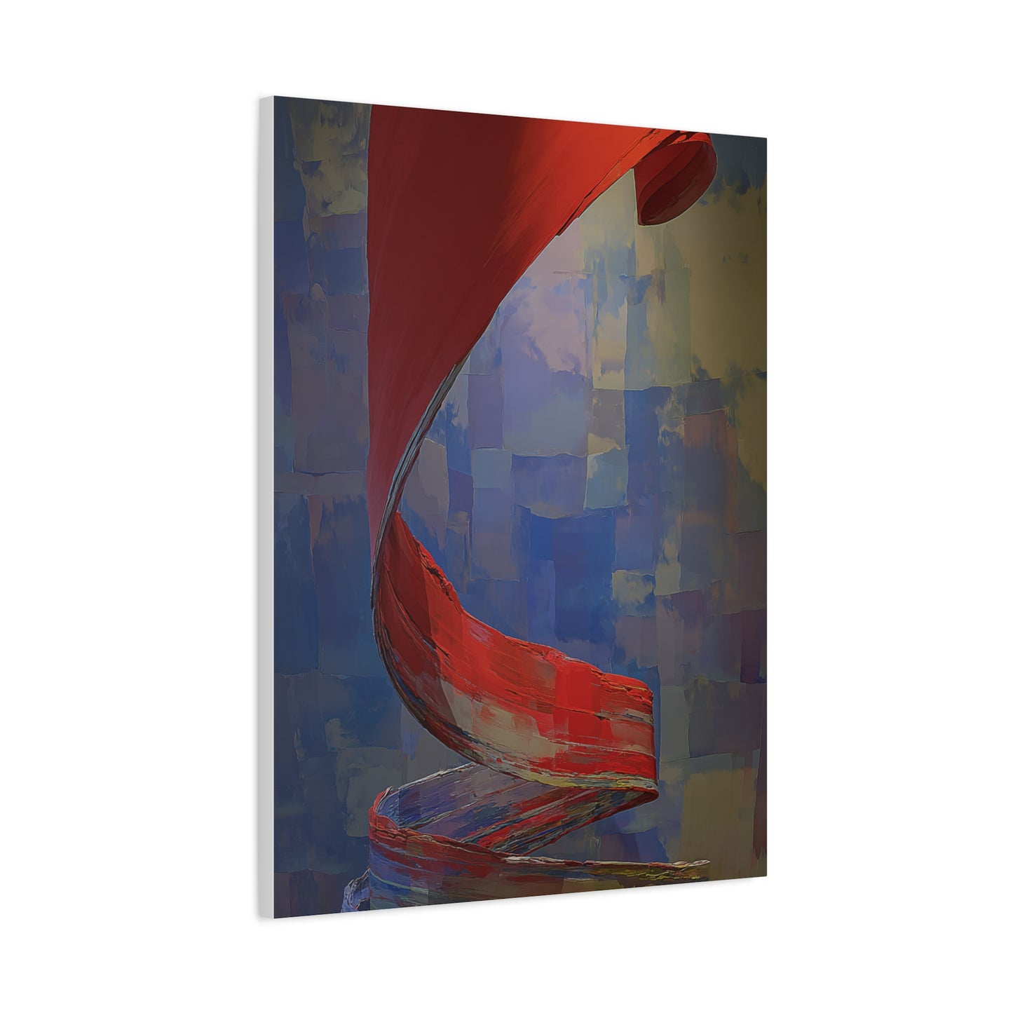 Sculptural Ribbon Motion Abstract Wall Art & Canvas Print