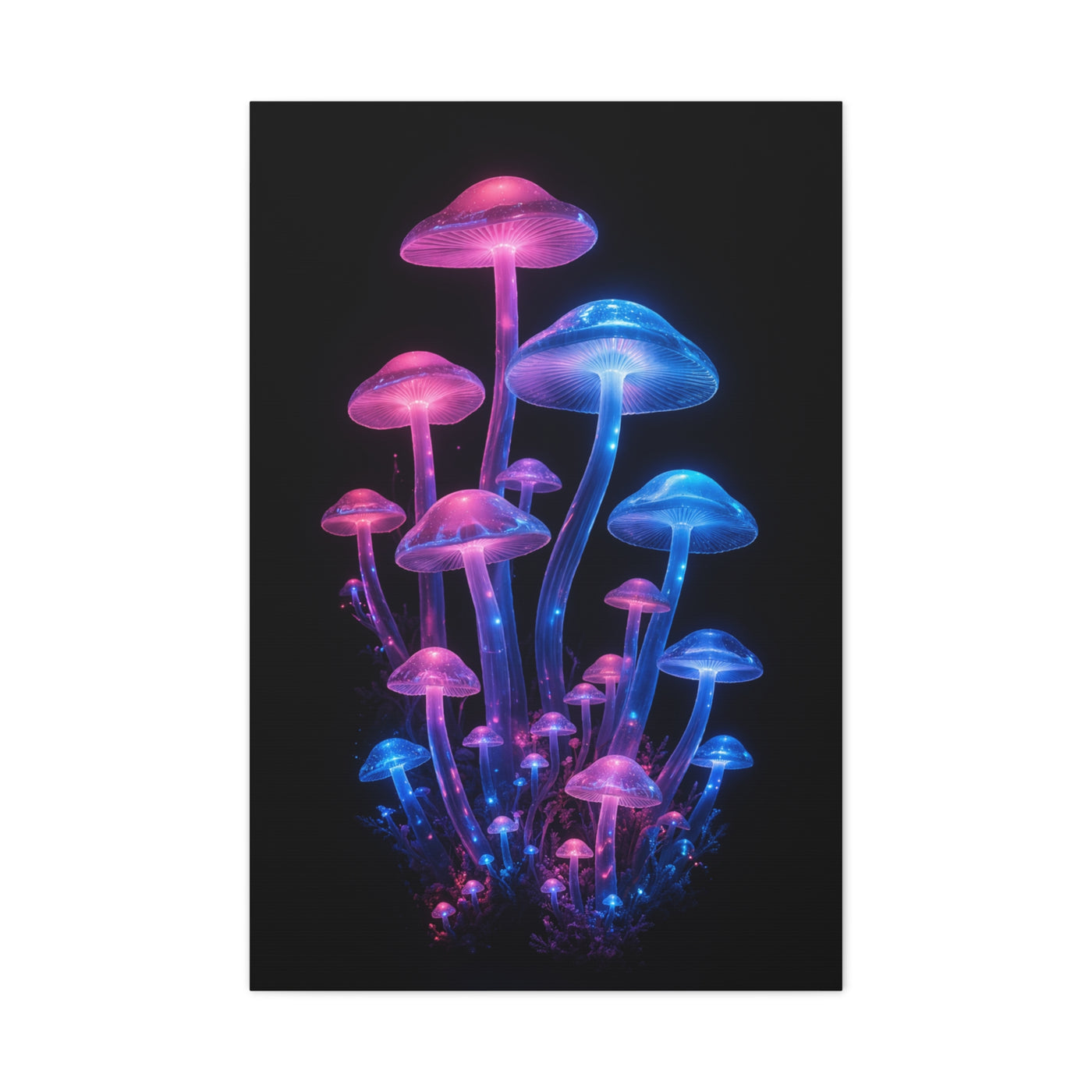 Neon Fungi Luminescence Wall Art & Canvas Print