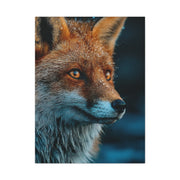 Rain-Soaked Fox Twilight Portrait Wall Art & Canvas Print