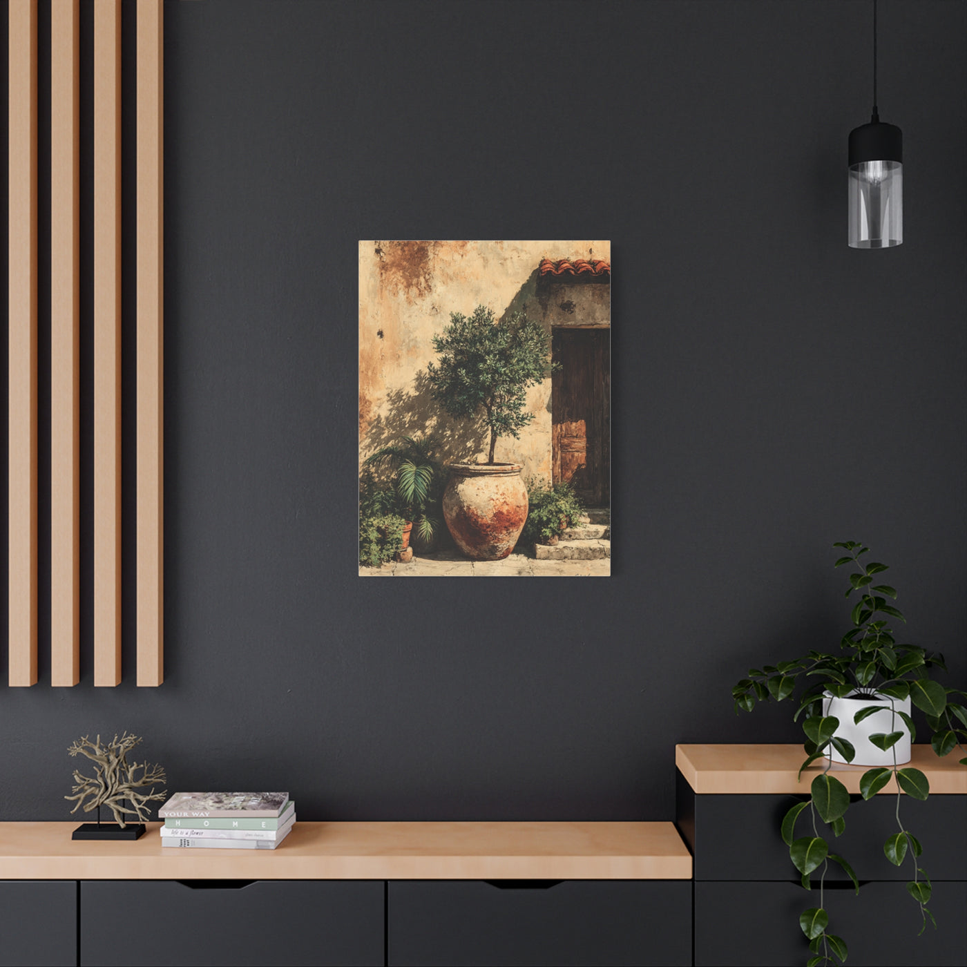 Mediterranean Olive Tree Entrance Wall Art & Canvas Print
