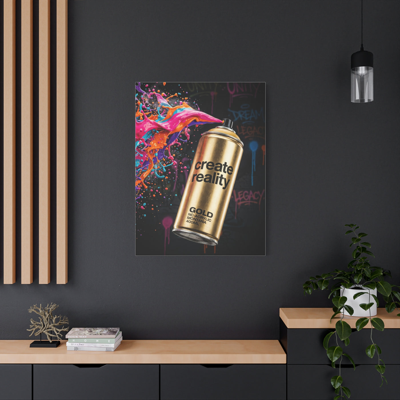 Create Reality Spray Explosion Street Wall Art & Canvas Print