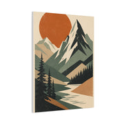 Mid-Century Graphic Sunset Mountain Wall Art & Canvas Print