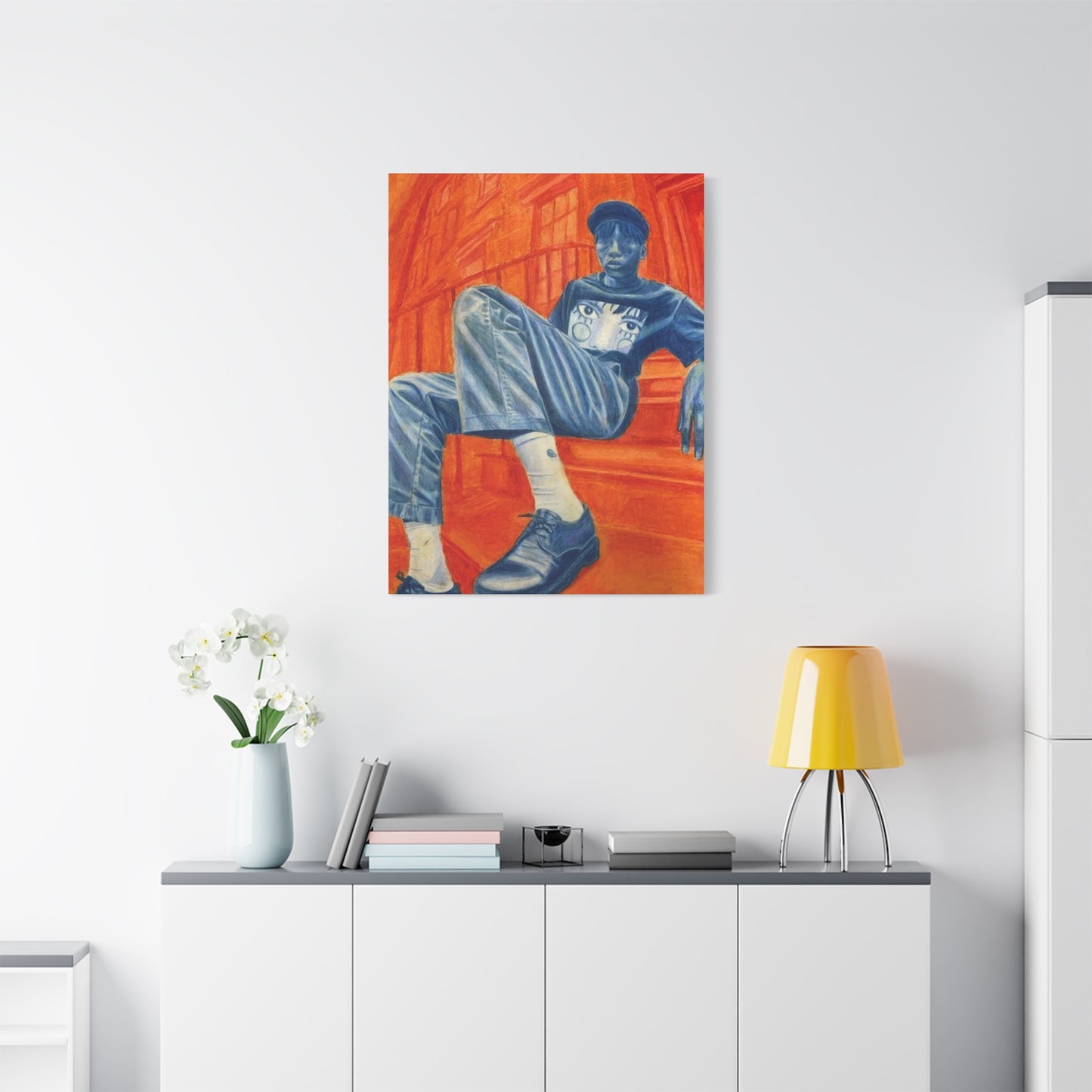 Men Abstract Painting Mixed Media Wall Art & Canvas Prints