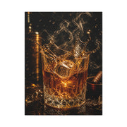 Whiskey Splash Crystal Tumbler Wall Art & Canvas Print