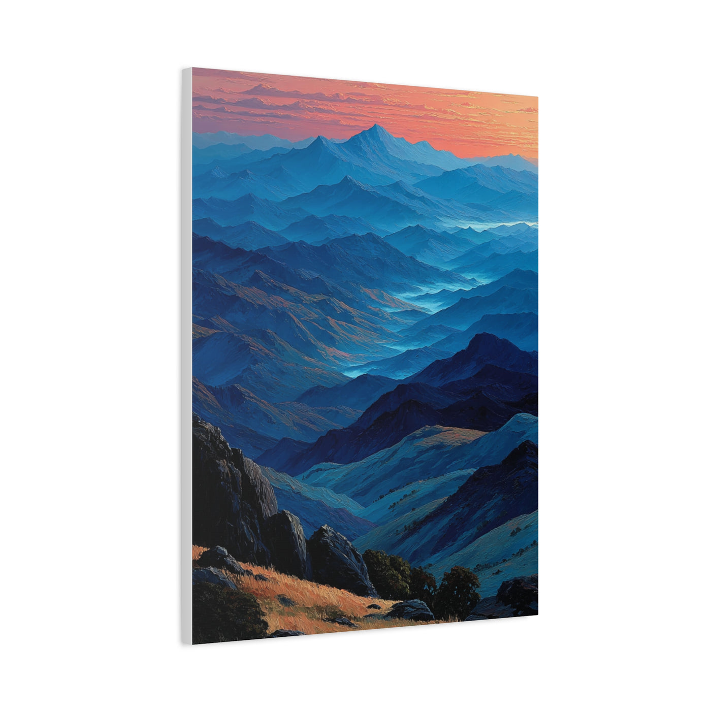 Blue Ridge Dawn Mountain Layers Wall Art & Canvas Print