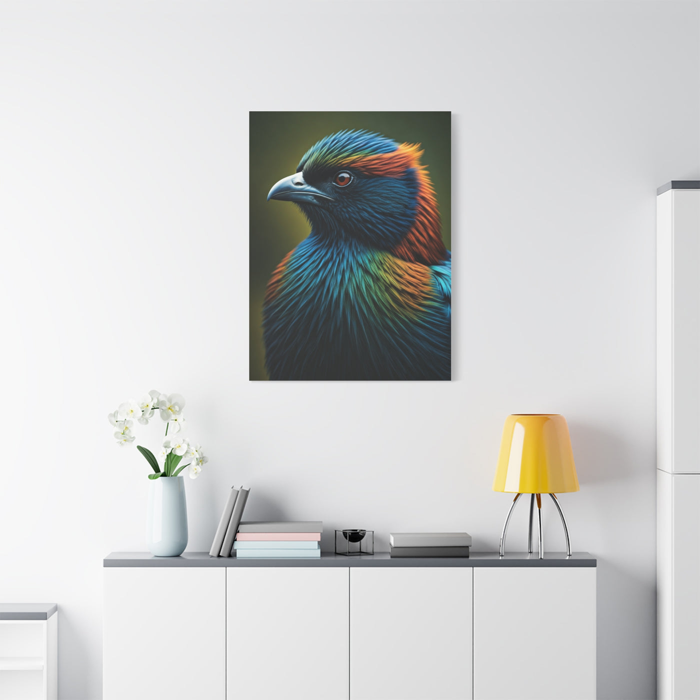 Vibrant Jewel-Toned Bird Portrait Wall Art & Canvas Prints