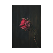 Withered Crimson Rose Still Life Wall Art & Canvas Print