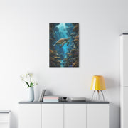 Deep Reef Canyon Turtle Journey Tropical Wall Art & Canvas Print