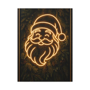 Amber Neon Santa Botanical Wall Art & Canvas Print