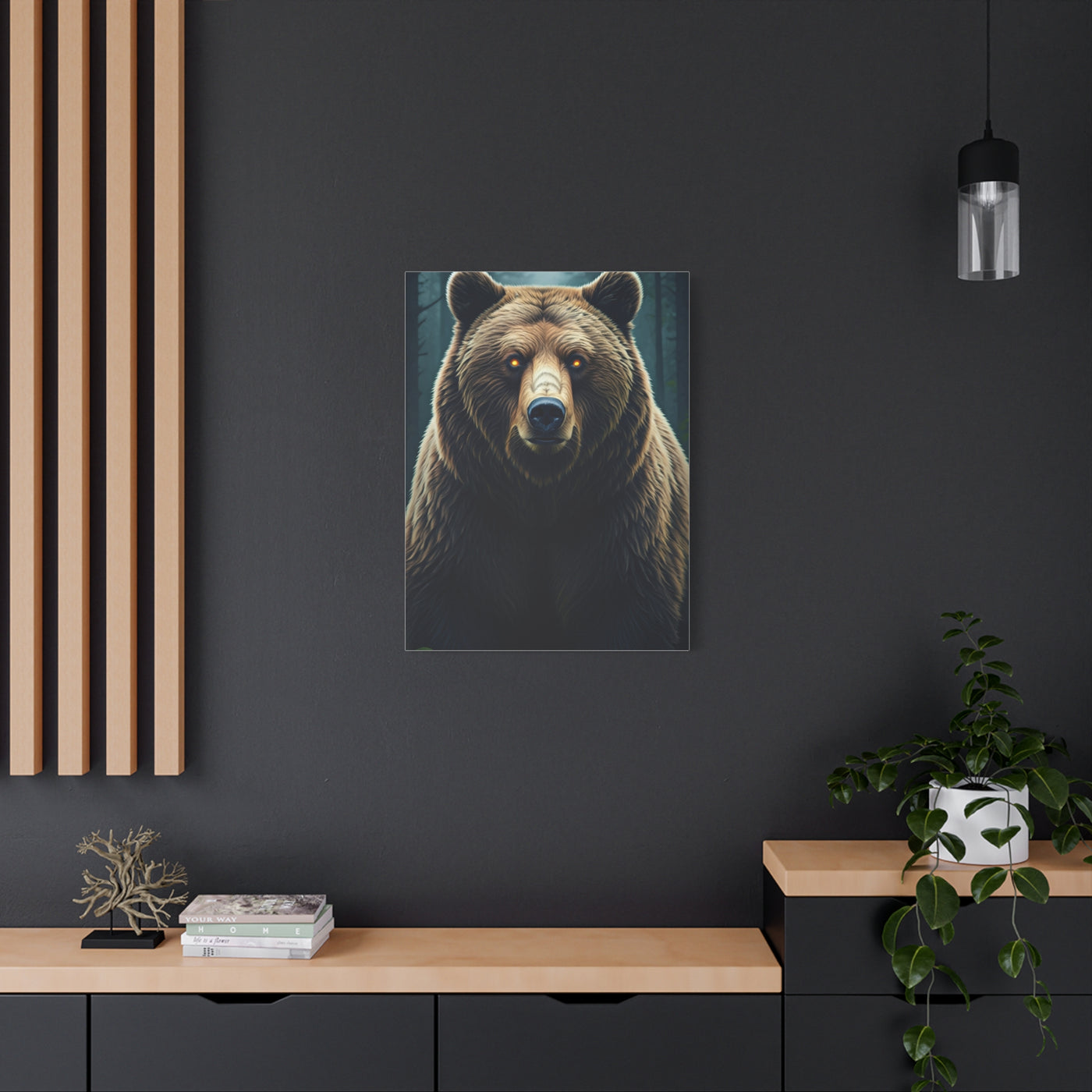 Mystic Ember-Eyed Grizzly Bear Wall Art & Canvas Prints