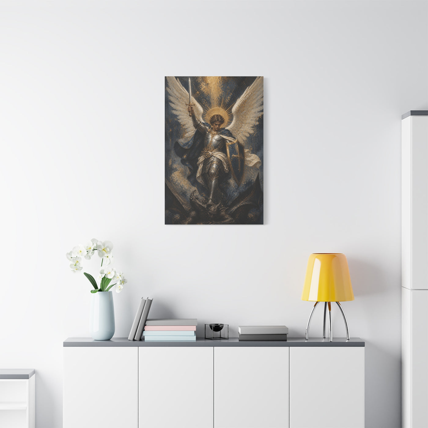 St. Michael Triumph Over Darkness Wall Art & Canvas Print