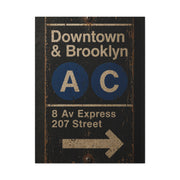 Vintage Subway Sign Industrial Wall Art & Canvas Print