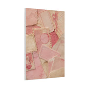 Vintage Pink Paper Collage Wall Art & Canvas Print