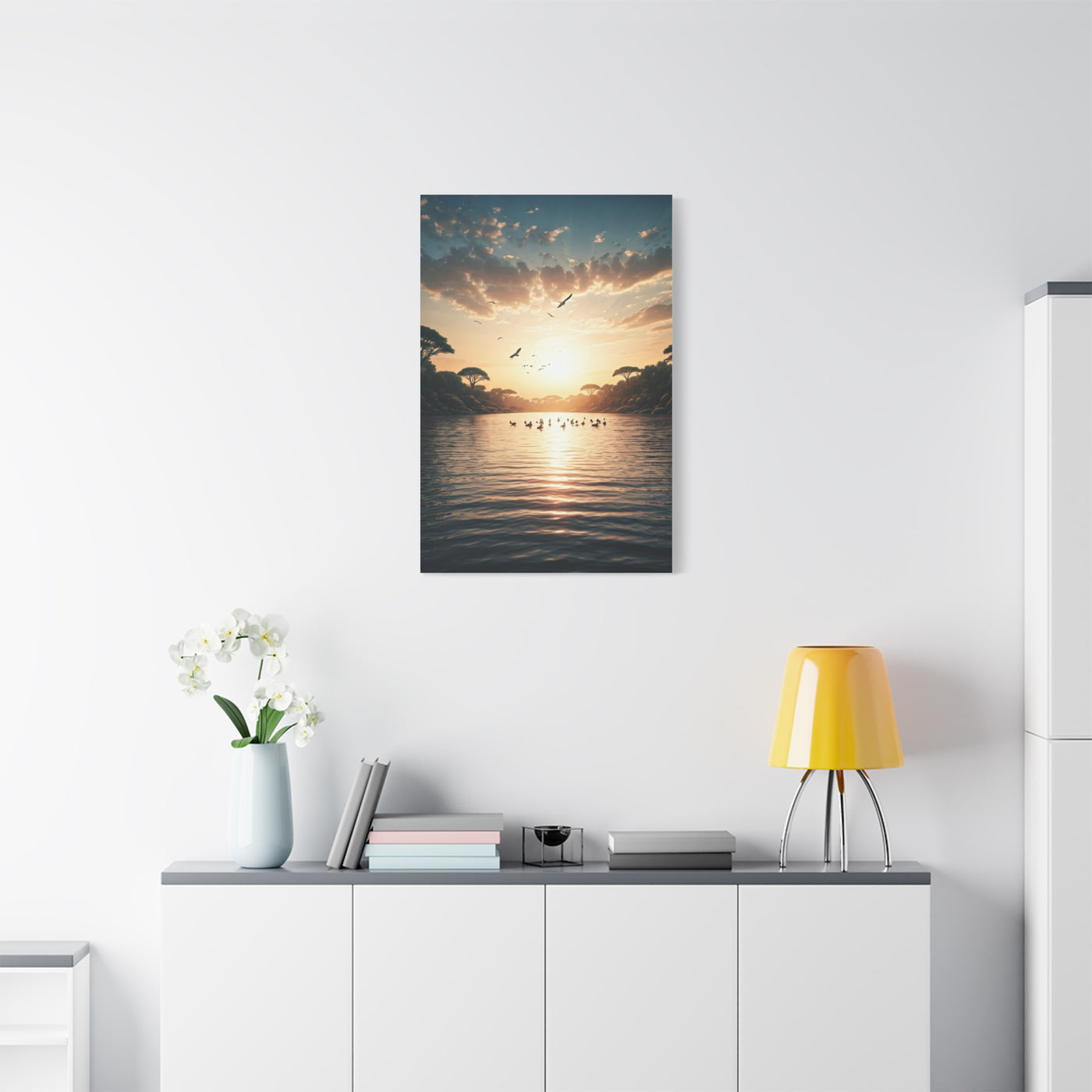 Sunrise Reflection Over Tranquil Waters Wall Art & Canvas Prints