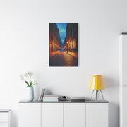 Twilight Cobblestone Street Wall Art & Canvas Prints