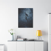 Solitary Raven on Twisted Branch Wall Art & Canvas Print
