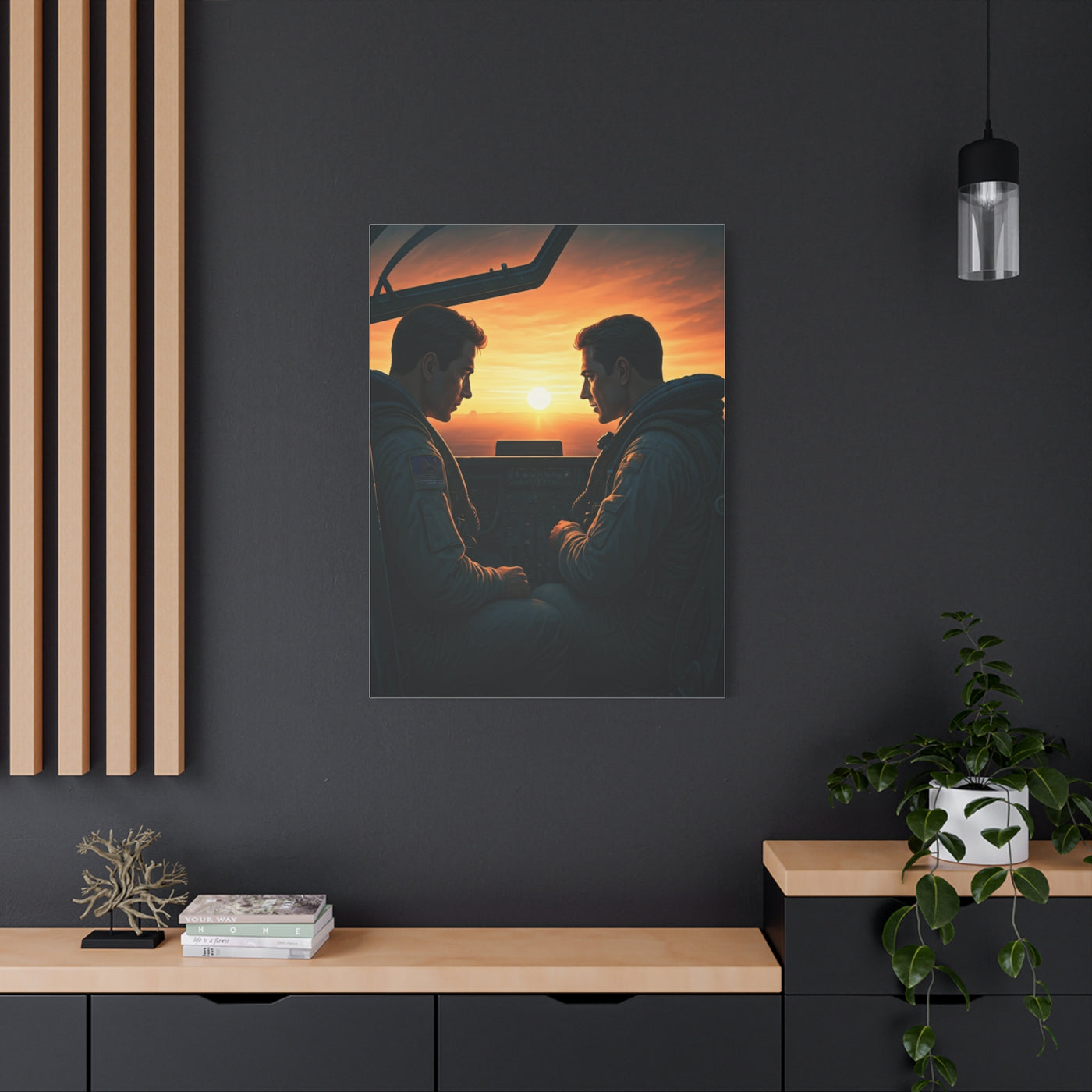 Sunset Cockpit Connection Wall Art & Canvas Prints