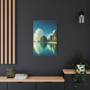 Emerald Lagoon Cliff Reflection Wall Art & Canvas Prints