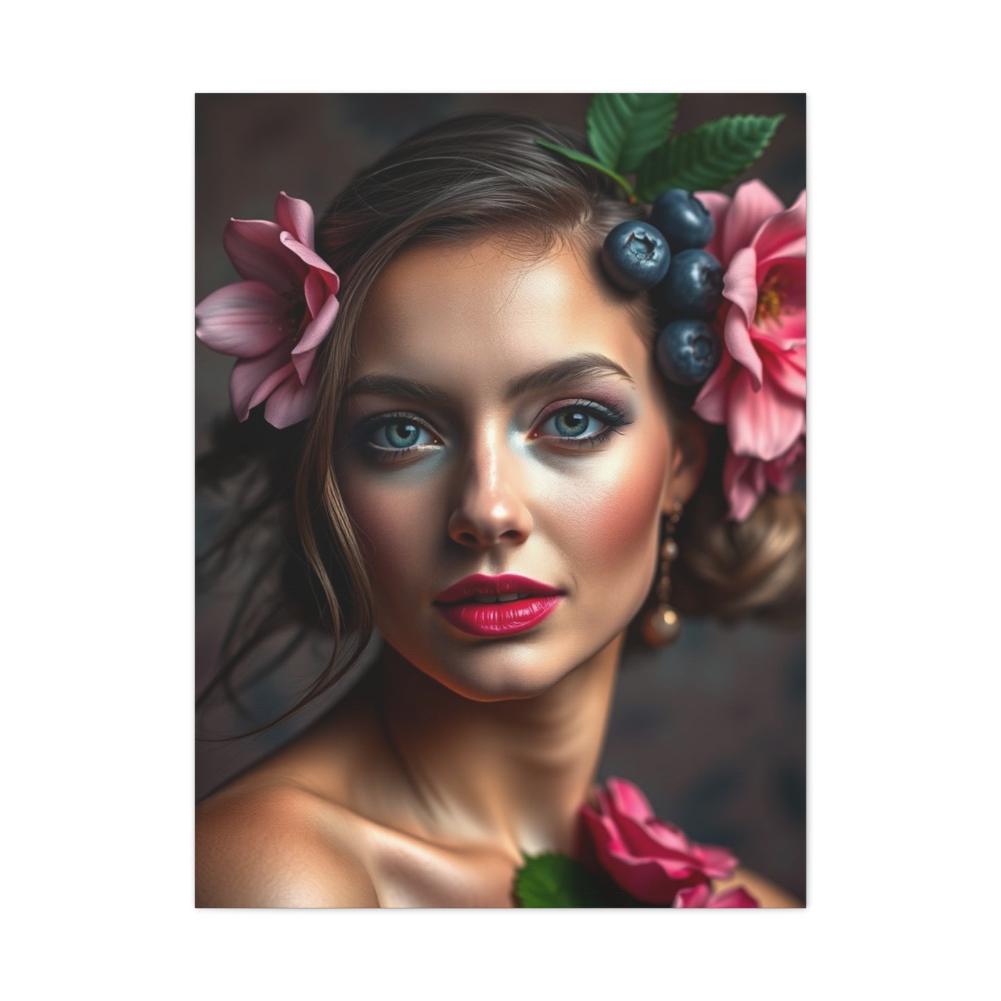 Supreme Blush and Blueberry Art Beautiful Collection Wall Art & Canvas Print